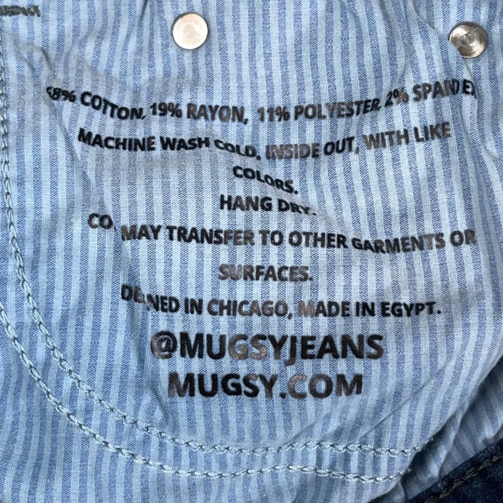 Mugsy Fultons Jeans Men 35x30‎ Blue Medium Wash Stretch Straight Leg Casual Fit